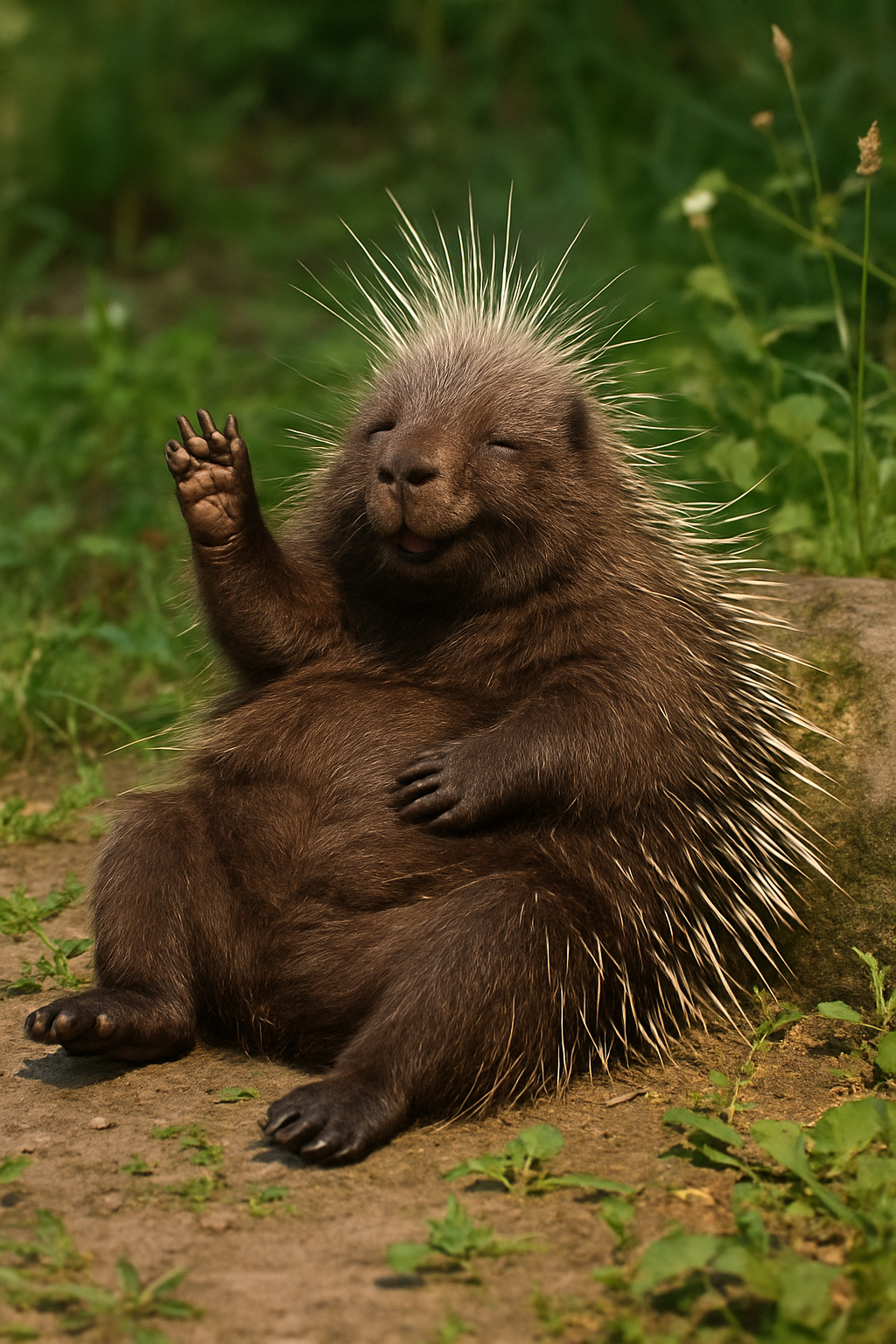 A contemplative moment of self-reflection